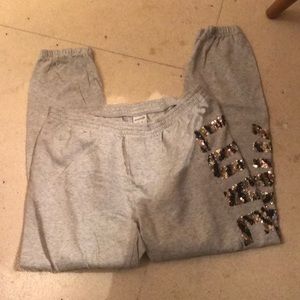 Pink sweat pants size medium